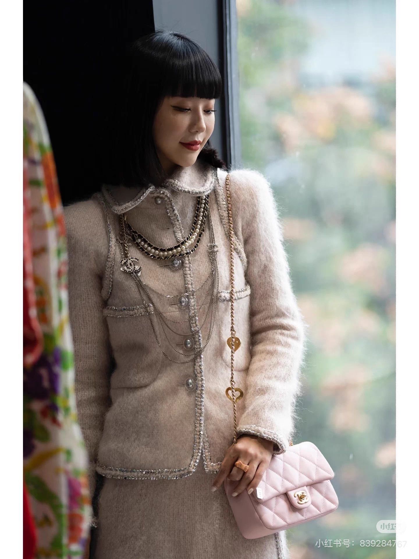 Chanel Chanel 17K Blush Pink Mohair Silver Trim 2-Pocket Coat 38 Size S / US 4 / IT 40 - 8 Thumbnail