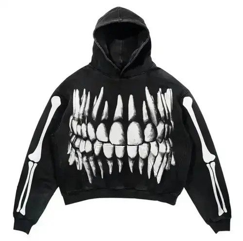 Other Y2K Oversized Bones Print Hoodies Size US L / EU 52-54 / 3 - 2 Thumbnail