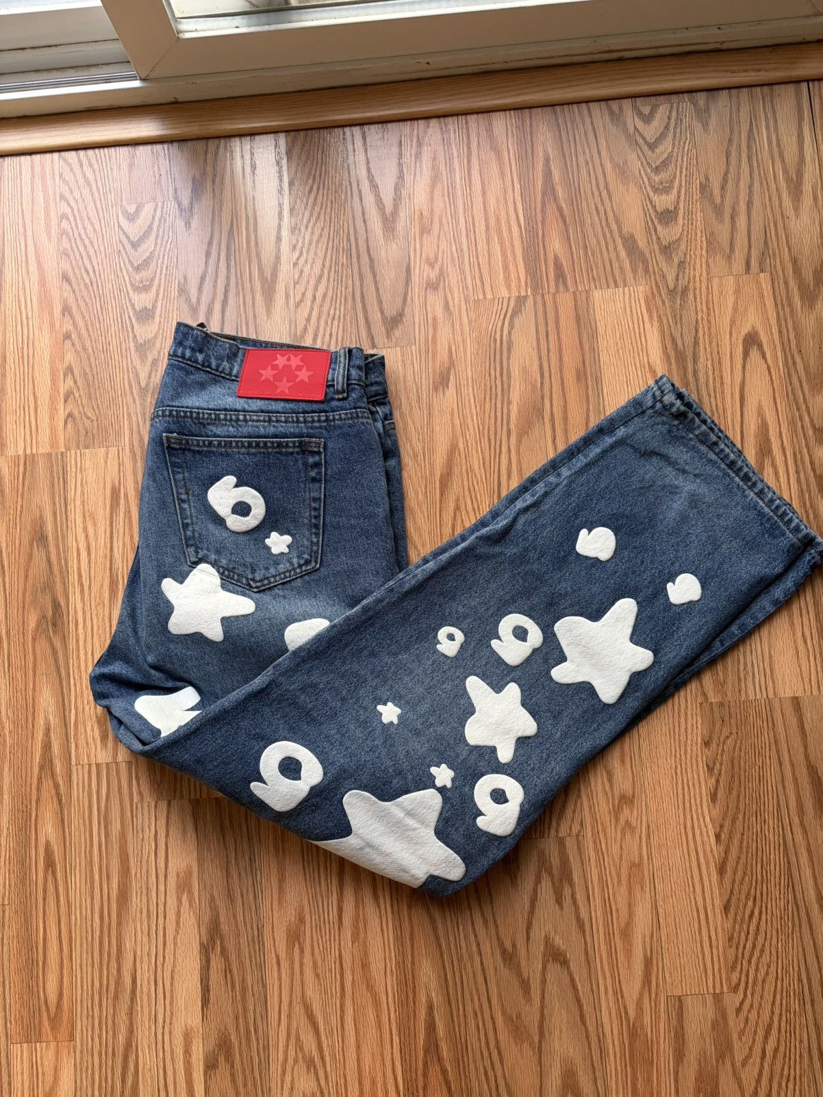 Sp5der Beluga Wash Denim Jeans