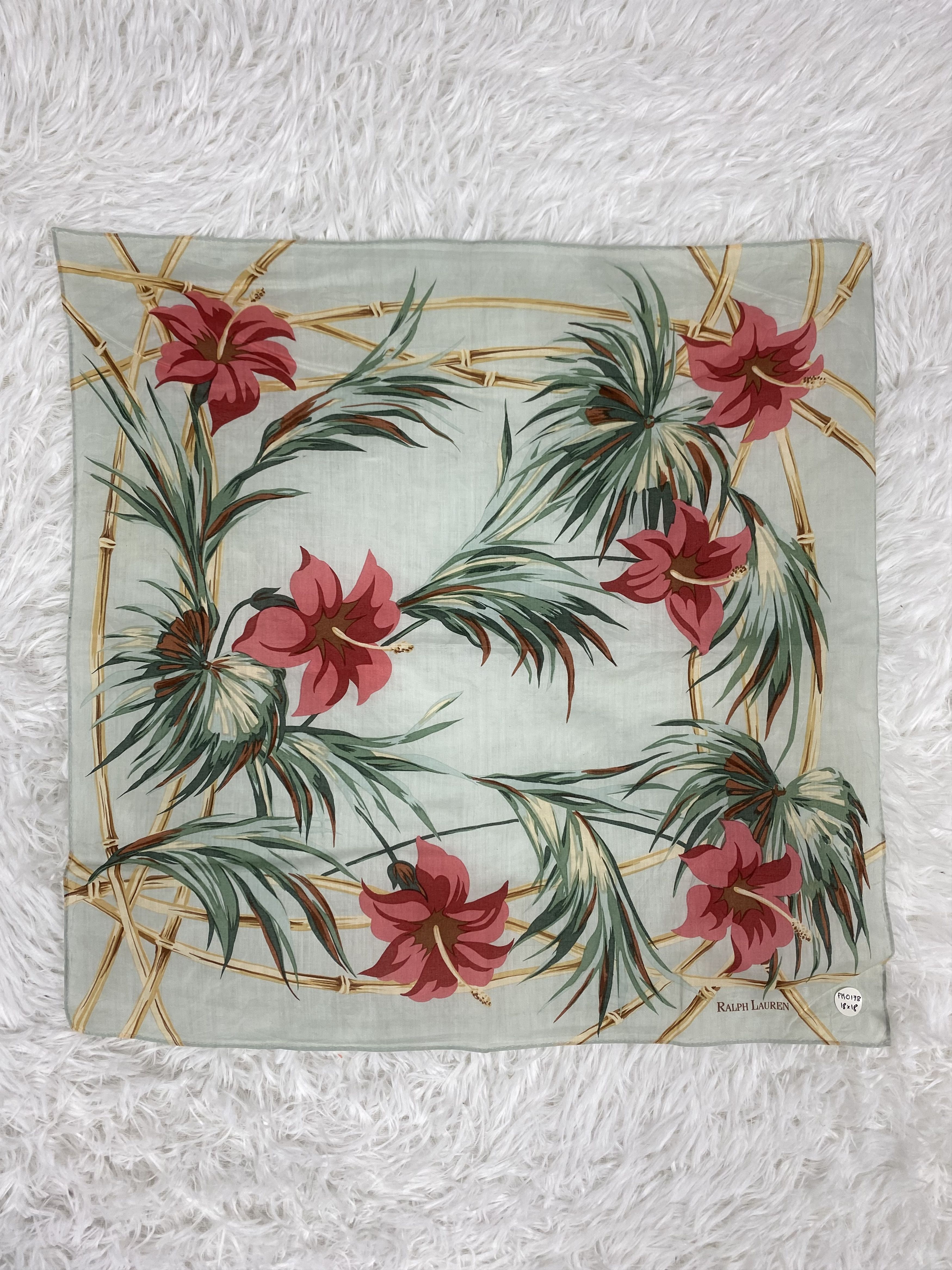 Ralph Lauren × Vintage Vintage Ralph Lauren Handkerchief Neckerchief PH0178 Size ONE SIZE - 3 Thumbnail