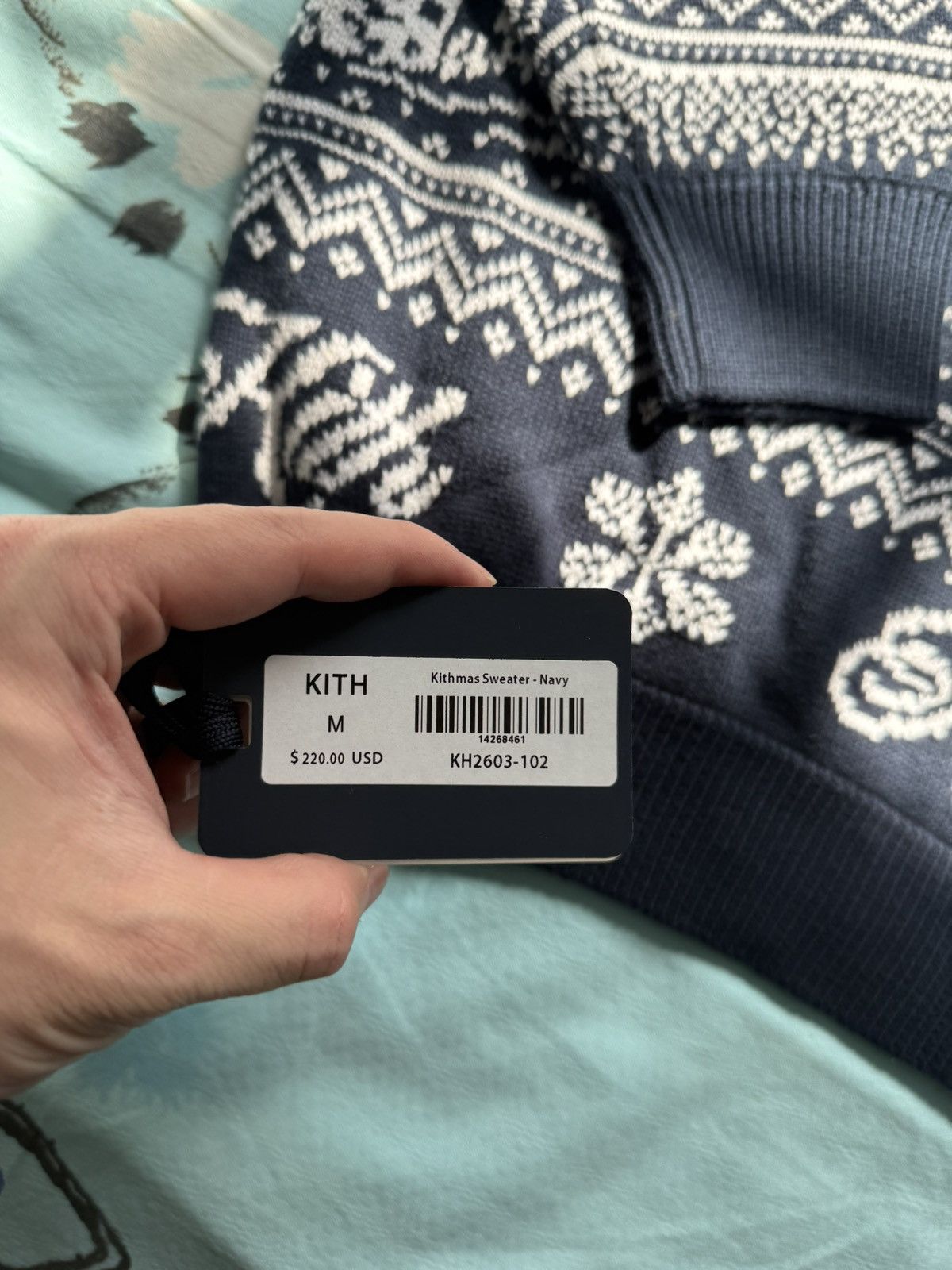 Kith Kith kuthmas sweater navy medium Size US M / EU 48-50 / 2 - 3 Thumbnail