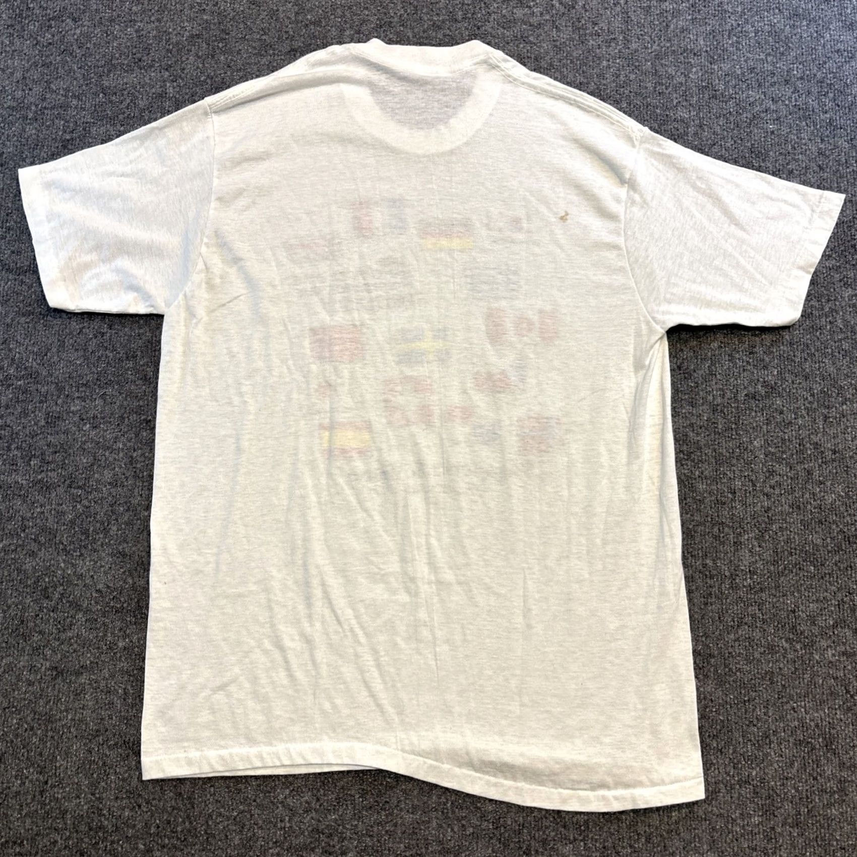 Vintage VINTAGE Ebert Sportswearvisas And Passports T Shirt Men’s XL White Graphic Trace Mens XL White T Shirt Size US XL / EU 56 / 4 - 5 Thumbnail