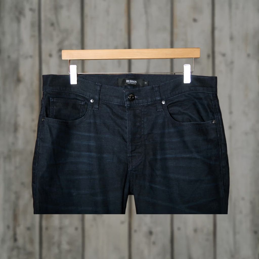 Hudson HUDSON Jeans Skinny Men 32 Dark Blue Denim Slouchy Zip Bottoms 35x31 Inseam 31" Adult Regular Size US 32 / EU 48 - 1 Thumbnail
