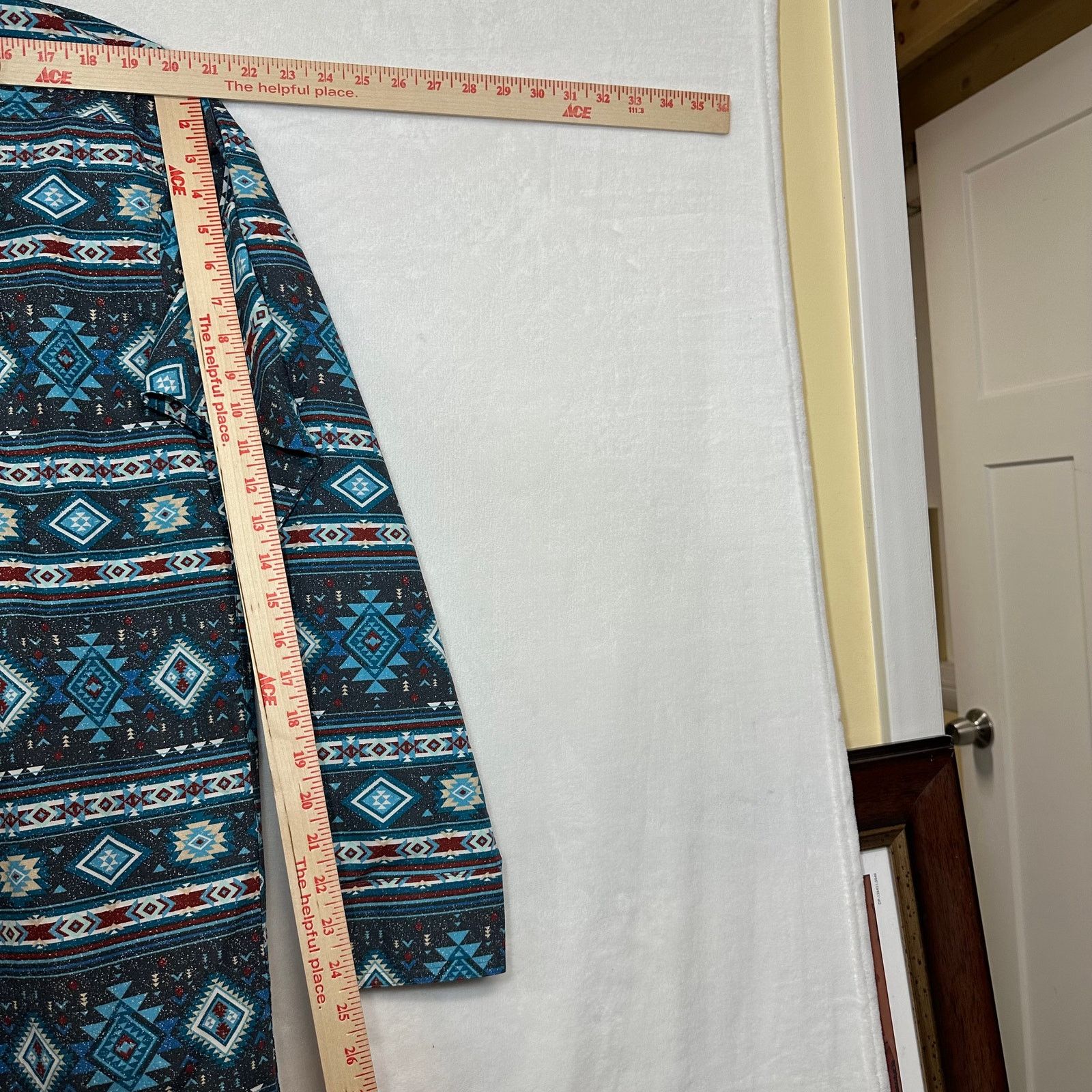 Ariat NWT ARIAT Medium Teal Prescott Classic Shirt Serape Aztec Size US M / EU 48-50 / 2 - 12 Thumbnail