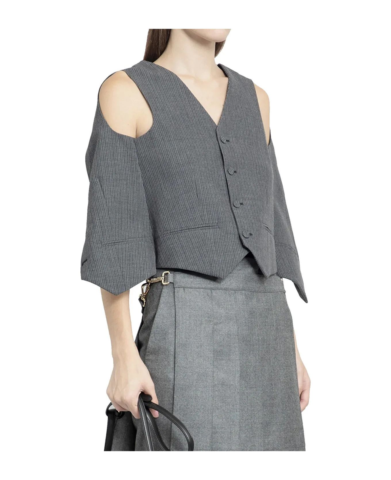 Fendi o1y0925 Sleeveless Vest in Gray Size S / US 4 / IT 40 - 2 Thumbnail