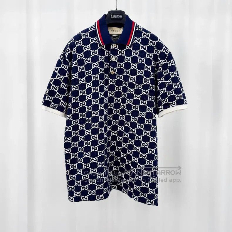 Gucci Gucci Old flower full print knitted Polo short sleeves Size US L / EU 52-54 / 3 - 1 Thumbnail