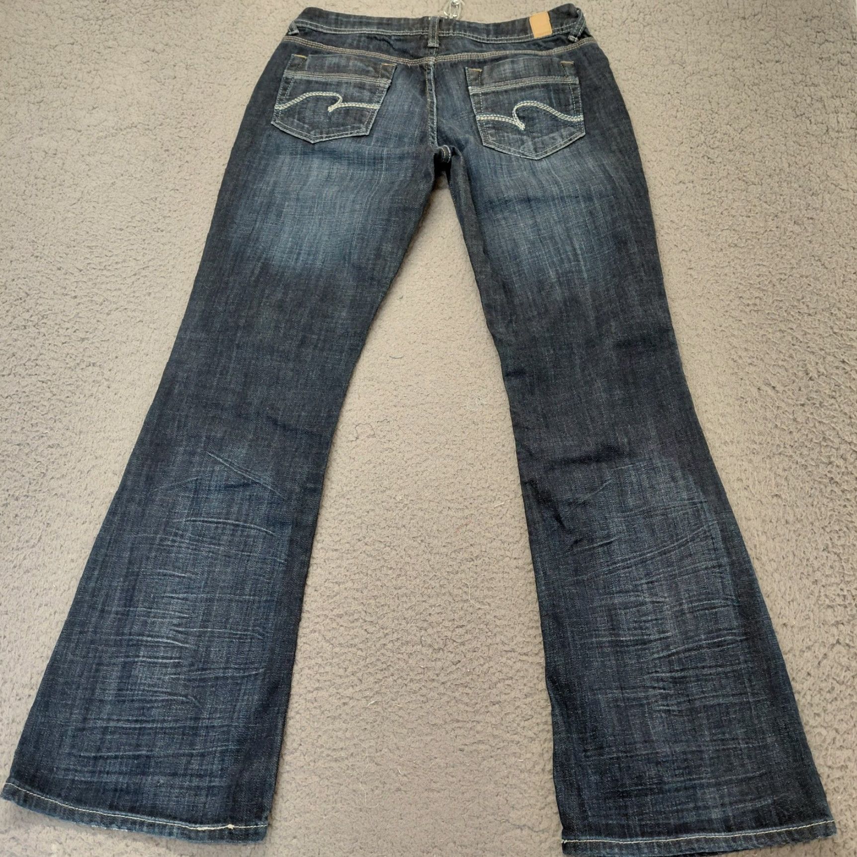 Vintage Maurices Jeans Womens 7/8 Reg Blue Denim Morgan BootCut Whiskered Embroidered Jeans Size 28" / US 6 / IT 42 - 2 Thumbnail
