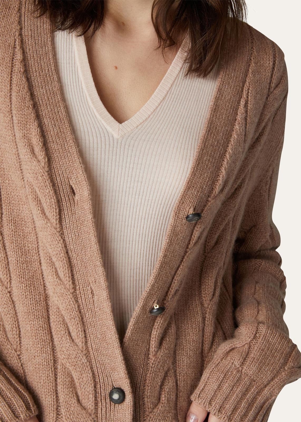 Loro Piana o1srvl11e0824 Taupo V-Neck Sweater in Light Pink Size XL / US 12-14 / IT 48-50 - 6 Thumbnail