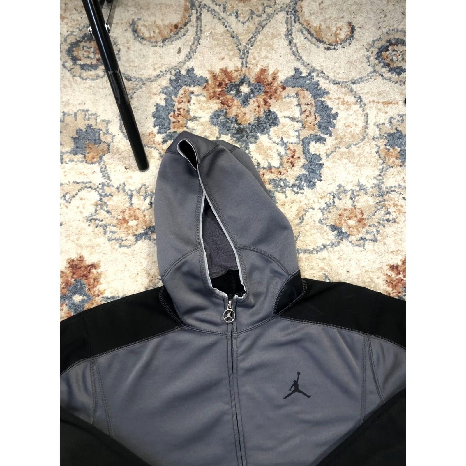 Jordan Brand Jordan Therma-Fit Hoodie Sweatshirt Mens XL Gray Black Full Zip Fleece Jacket Size US XL / EU 56 / 4 - 2 Thumbnail