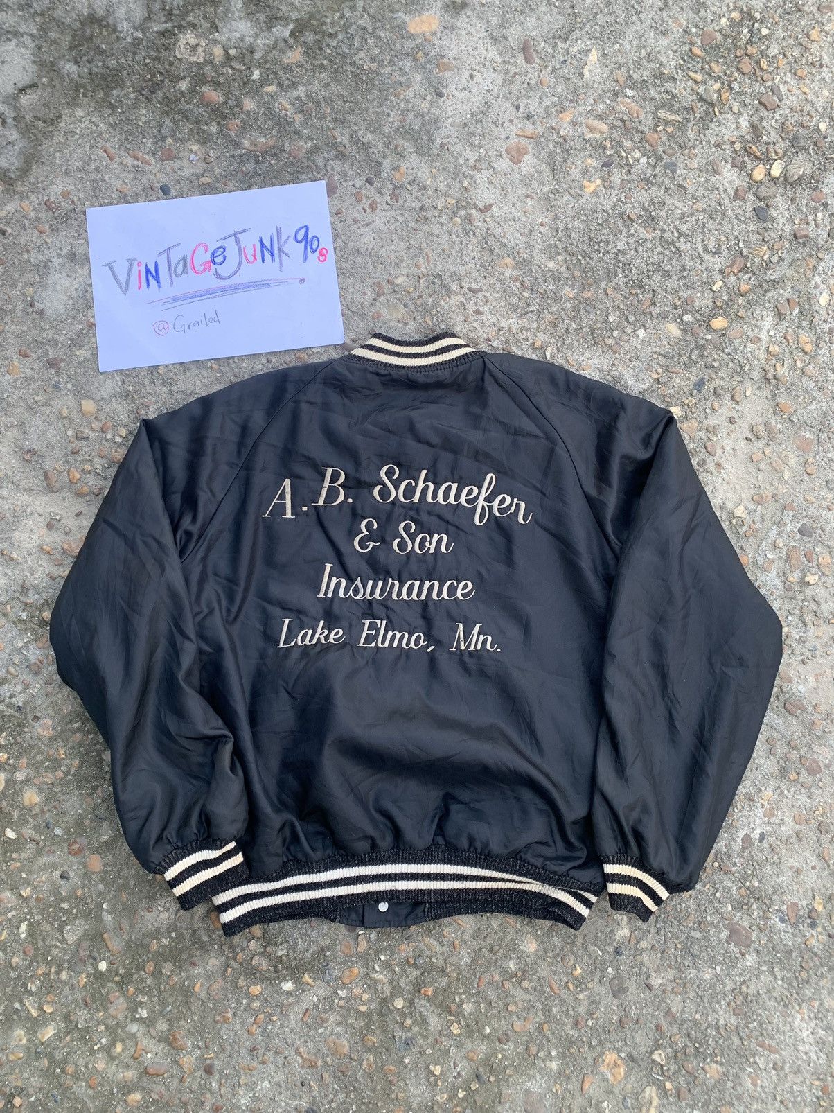 image of Made In USA x Varsity Jacket Vintage 90’S Butwin Varsity Jacket in Black, Men's (Size Medium)