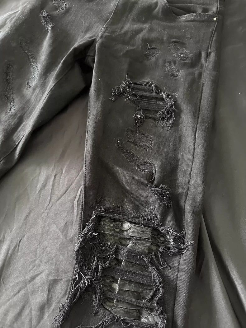 Amiri Amiri 16AW MX1 Snakeskin Patch Skinny Jeans 2502-Nextarrow Size US 29 - 3 Thumbnail