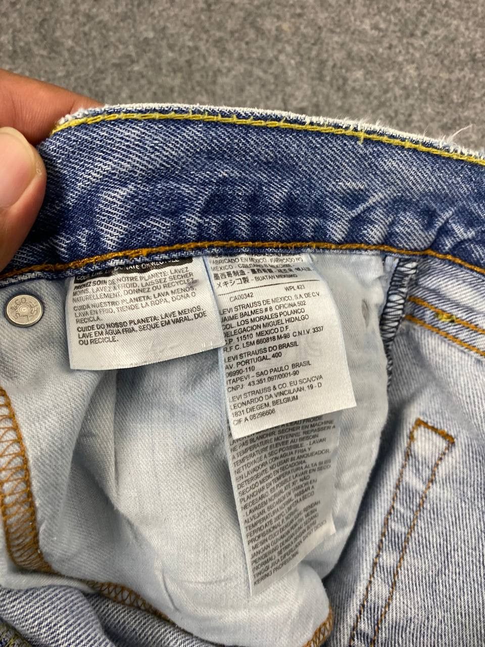 levis 505 lightwash distressed denim nice design
