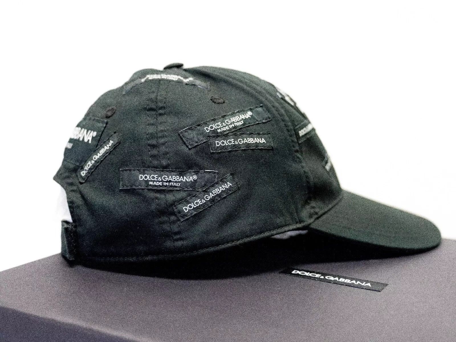 Dolce & Gabbana DOLCE GABBANA LOGOMANIA Black Logo Label Tag Baseball Cap Size ONE SIZE - 2 Thumbnail