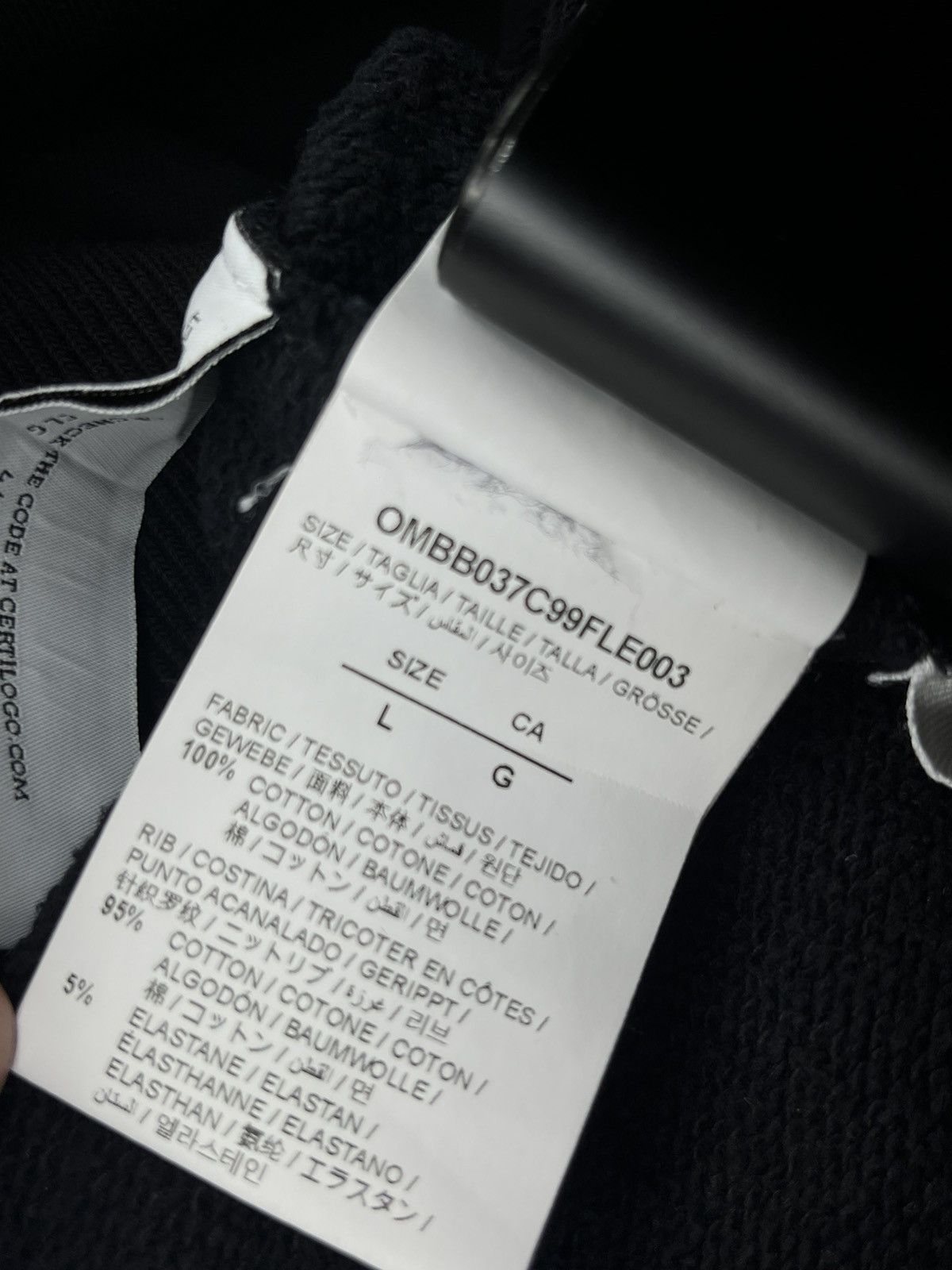 Off-White OFF WHITE BY VIRGIL ABLOH BLACK CARAVAGGIO ARROW HOODIE Size US L / EU 52-54 / 3 - 10 Thumbnail