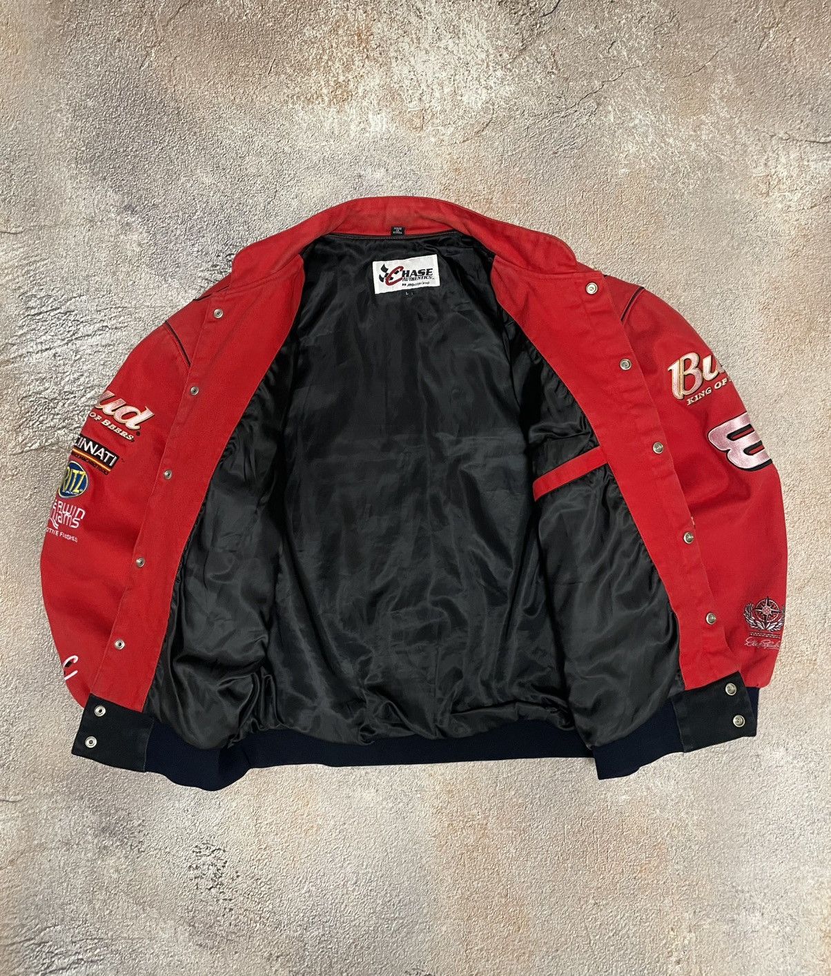 NASCAR Vintage Bud Kind of Beers Heavy Canvas Baggy Bomber Size US L / EU 52-54 / 3 - 6 Thumbnail