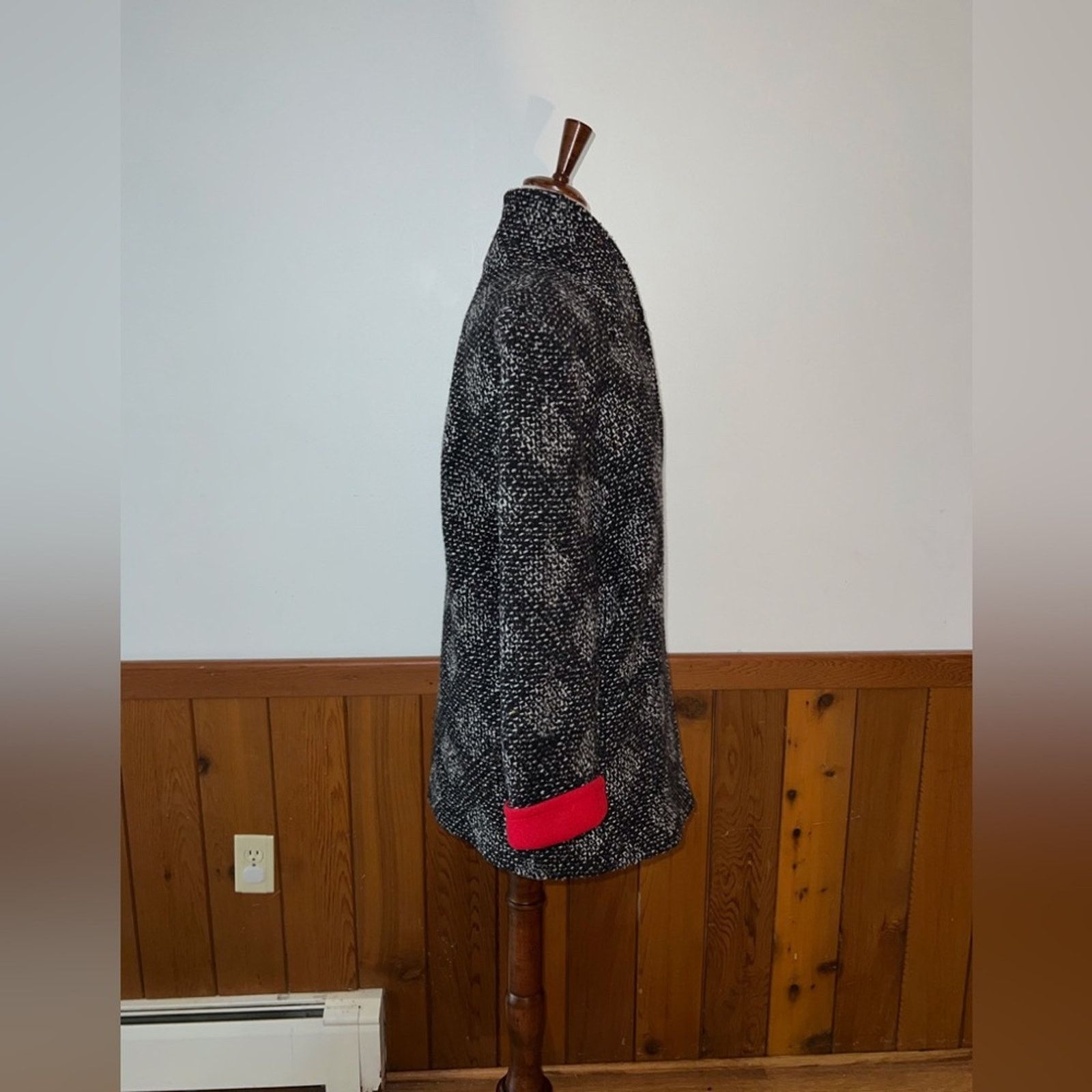 Vintage Awesome Vintage 1980s/90s Outer Scene Wool Tweed Coat! Size M / US 6-8 / IT 42-44 - 4 Thumbnail