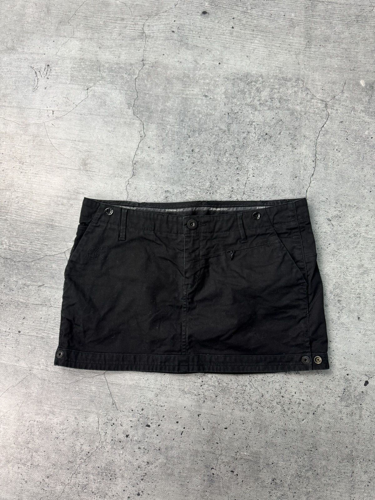 G-Star Vintage Y2K style G-Star Japanese skirt black streetwear Size 29" - 2 Thumbnail