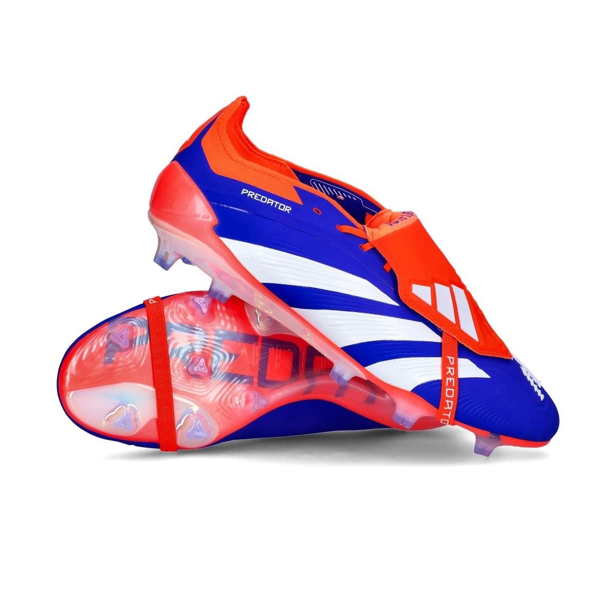 Adidas Adidas Predator 24 FG Elite Tongue Lucid Blue Solar Red Size US 10.5 / EU 43-44 - 3 Thumbnail