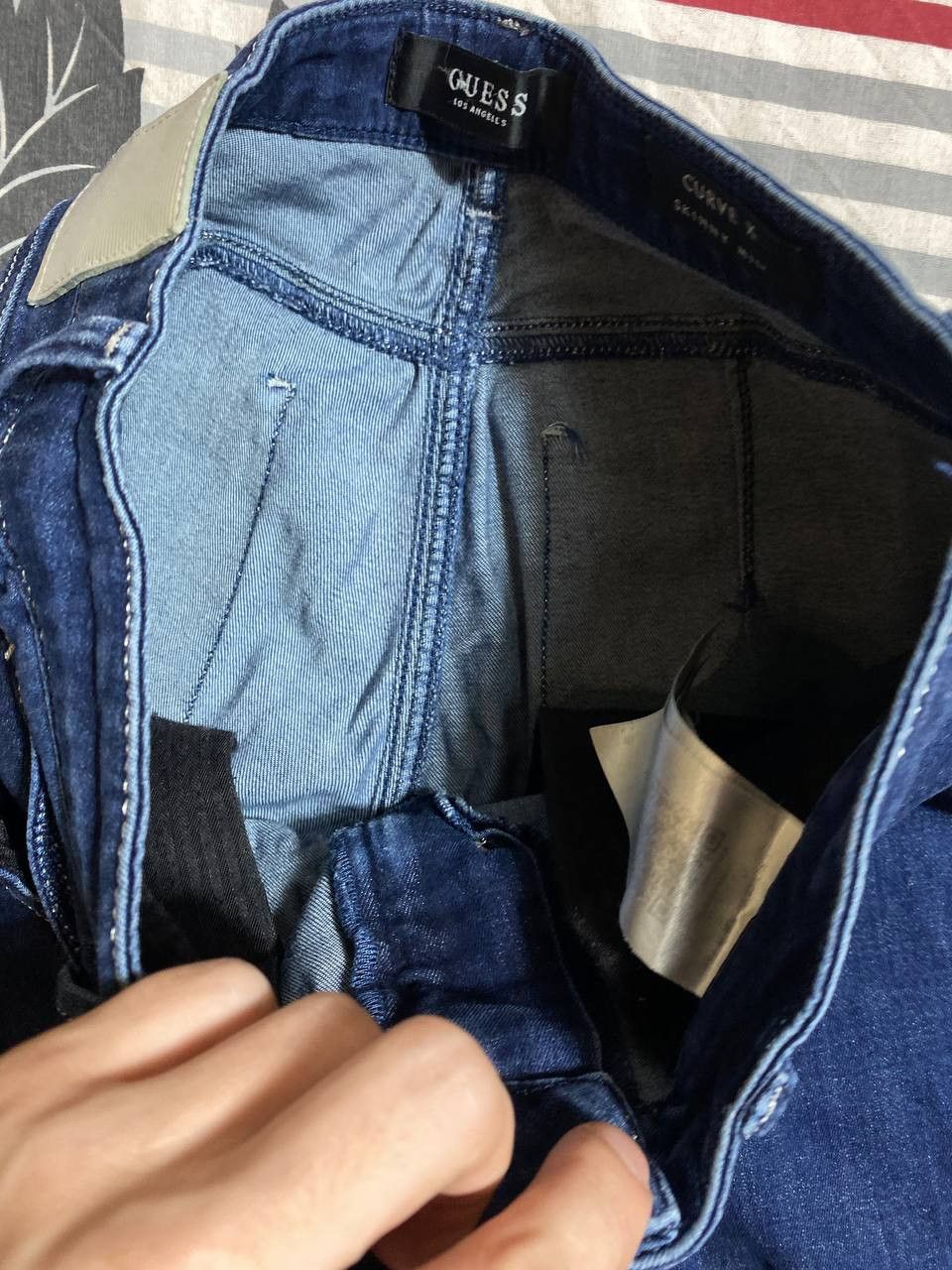 Guess × Vintage Guess Vintage Denim Pants Blue Jeans 90s SKINNY MID Size US 34 / EU 50 - 3 Thumbnail