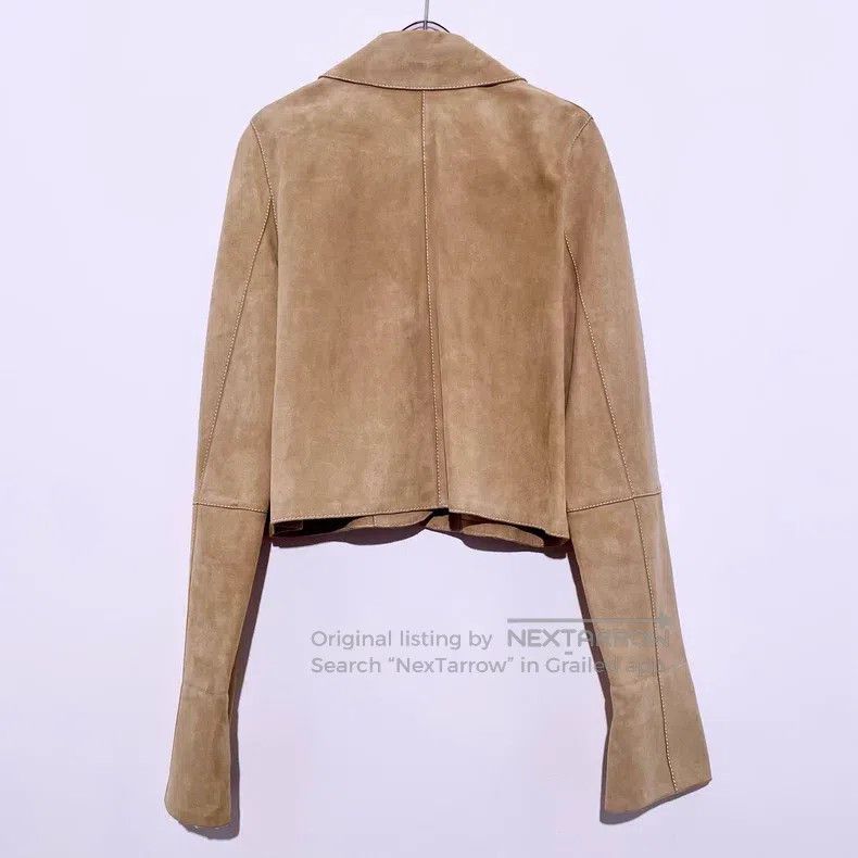 Loewe Loewe Khaki Sheepskin Collar Jacket Size XXS / US 00 / IT 34 - 2 Thumbnail