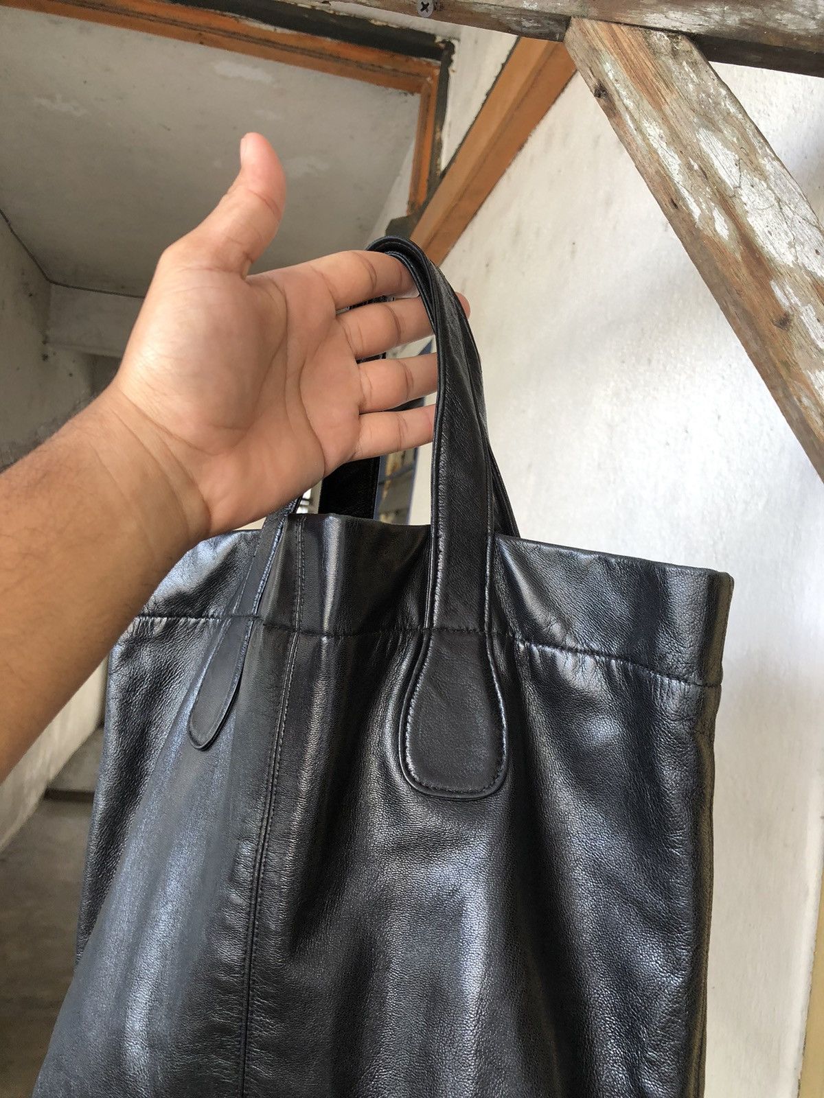 Yohji Yamamoto Nice❗️Ys Yohji Yamamoto Leather Tote Bag Mini Size ONE SIZE - 11 Thumbnail
