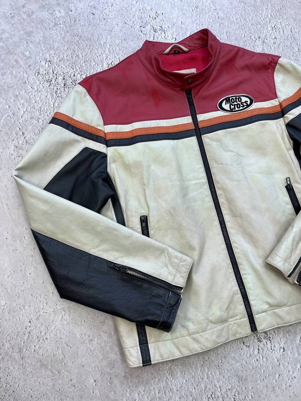 Vintage Vintage Y2K Racing Moto Leather Jacket Size US M / EU 48-50 / 2 - 2 Thumbnail