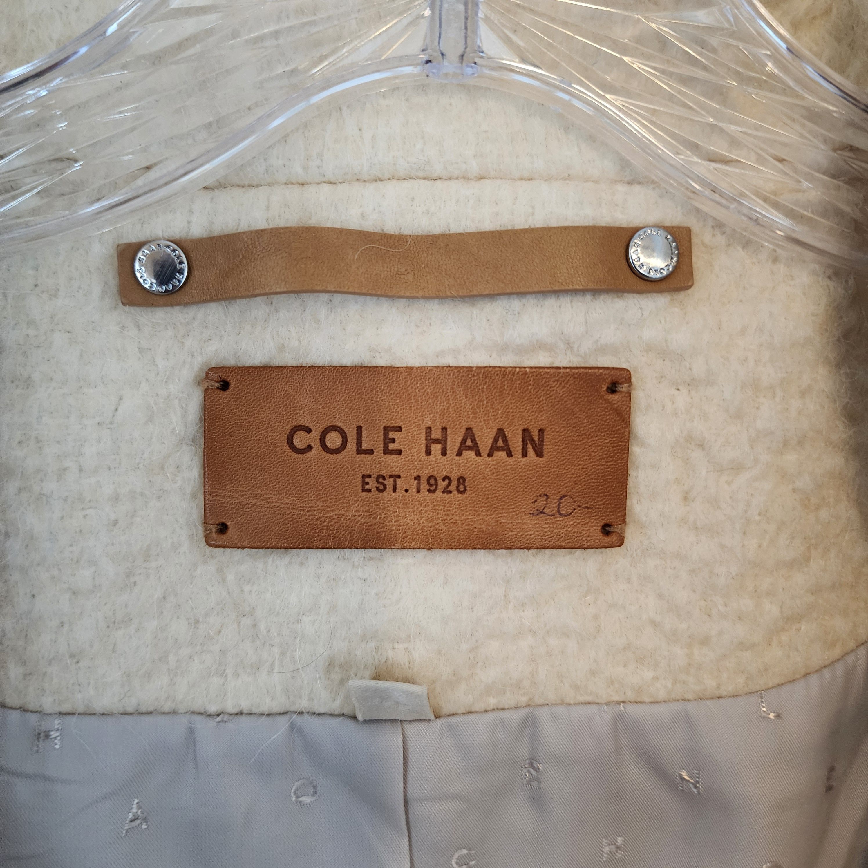 Cole Haan Ivory Alpaca Blend Jacket | Lined Winter Outerwear Size S / US 4 / IT 40 - 2 Thumbnail