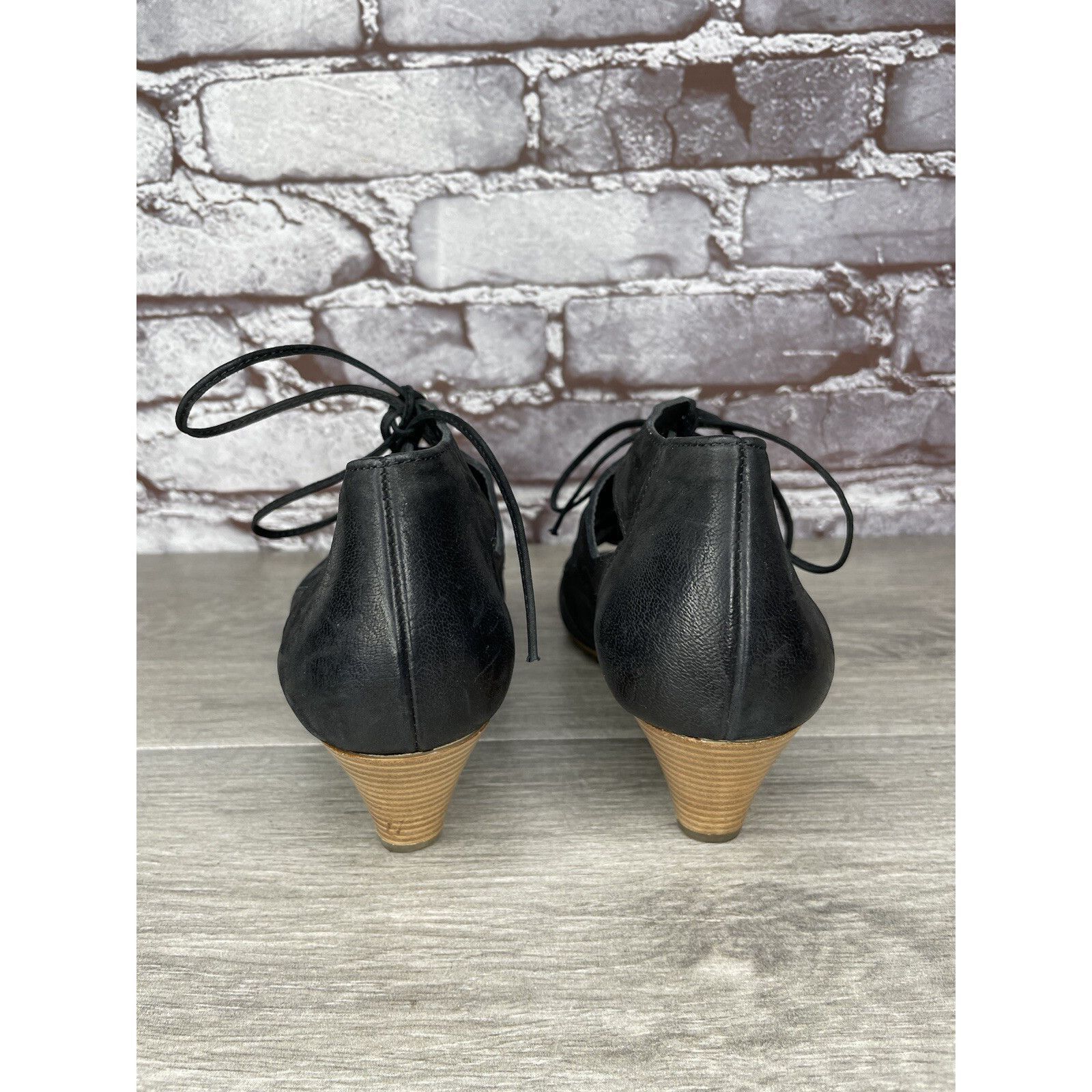 Other Paul Green Munchen Black Leather Caged Lace Up Heel Sandals Size US 6.5 / IT 36.5 - 20 Thumbnail
