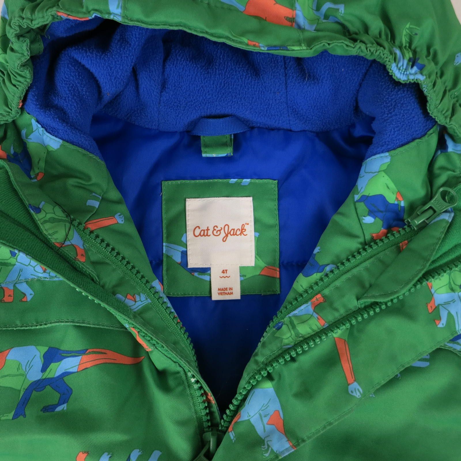 Other Toddler 4T Cat & Jack Dinosaur Print Winter Jacket Size US XXS / EU 40 - 2 Thumbnail