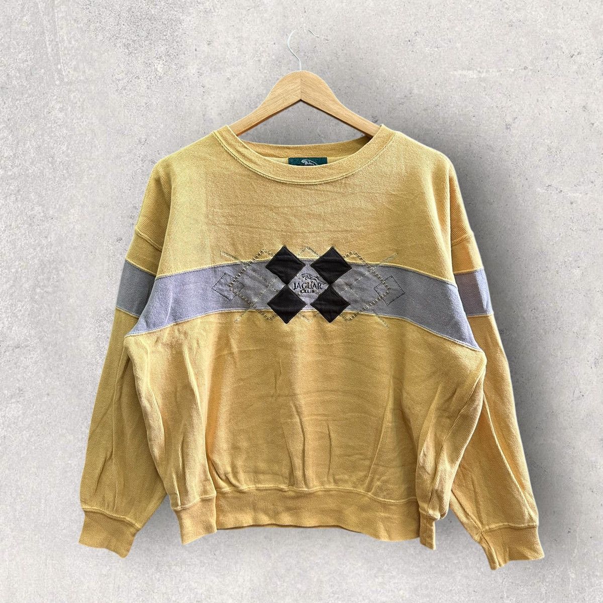 Designer × Vintage Vintage 90’s Jaguar Club Embroidery Knit Sweatshirt Size US L / EU 52-54 / 3 - 1 Thumbnail