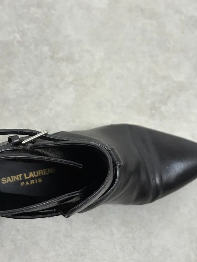 Saint Laurent Paris Saint Laurent Black Rock Leather Ankle Boots Size US 5.5 / EU 38 - 7 Thumbnail