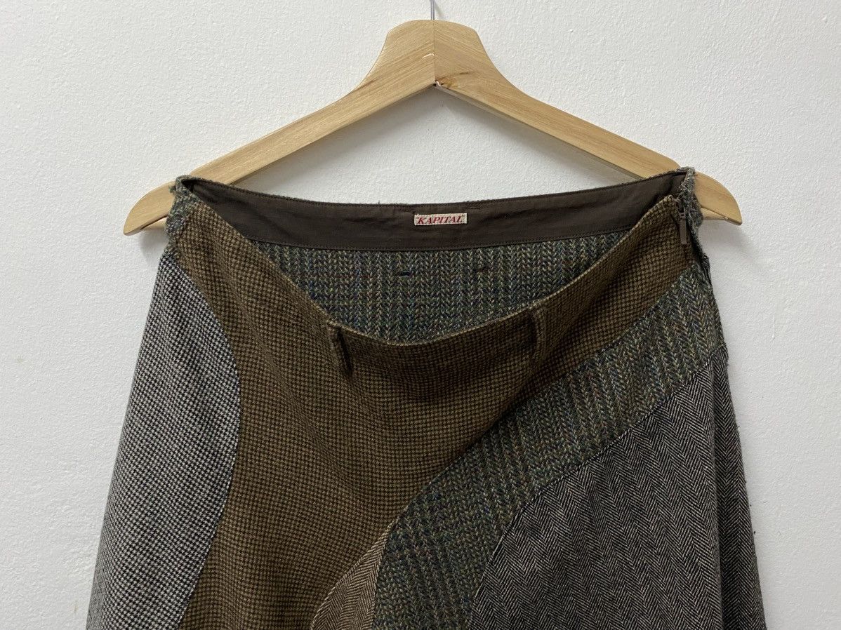 Kapital Kapital Patchwork Wool Midi Skirt Size 30" / US 8 / IT 44 - 8 Thumbnail