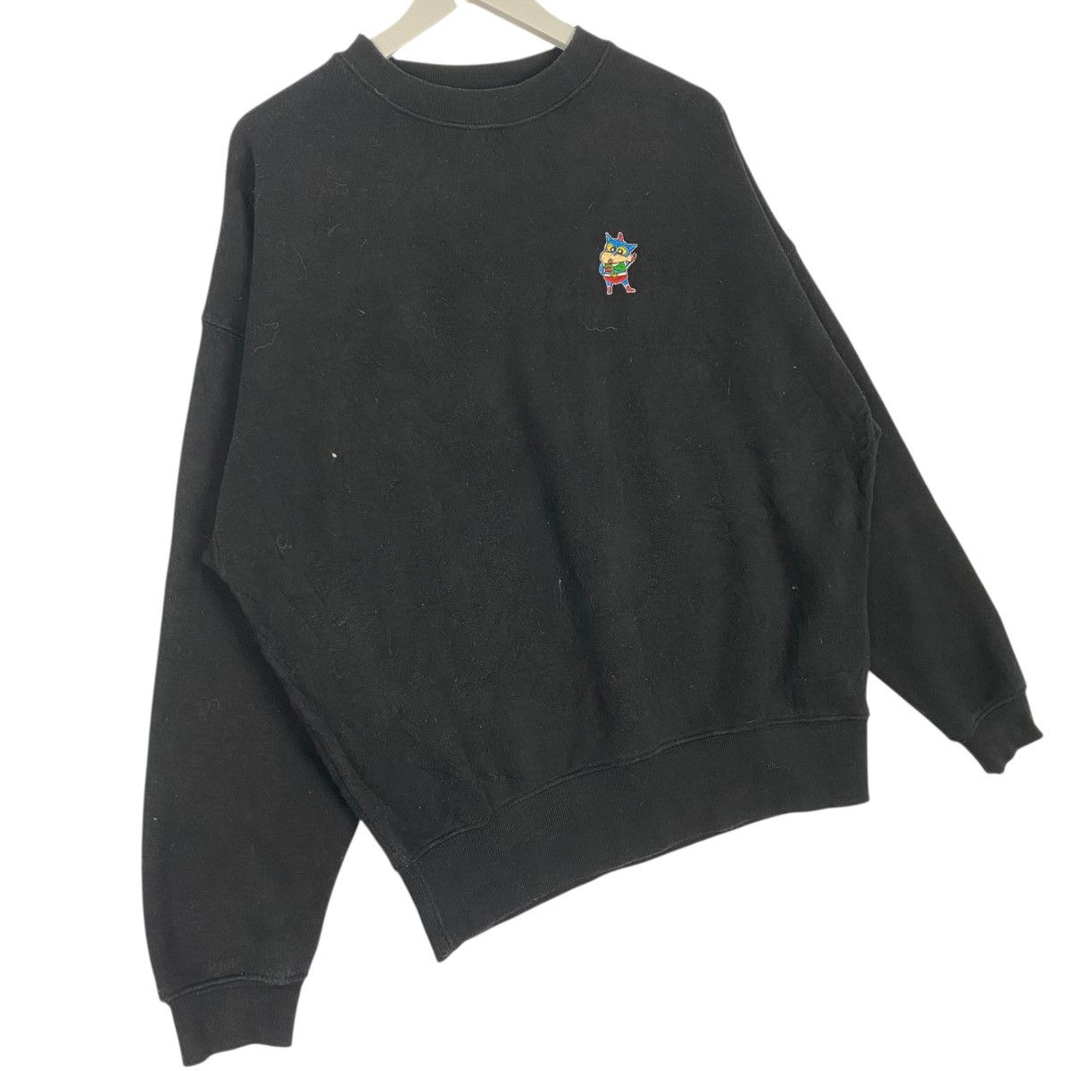 Other Vintage Crayon ShinChan Small Logo Embroidered Crew Black Size US L / EU 52-54 / 3 - 3 Thumbnail