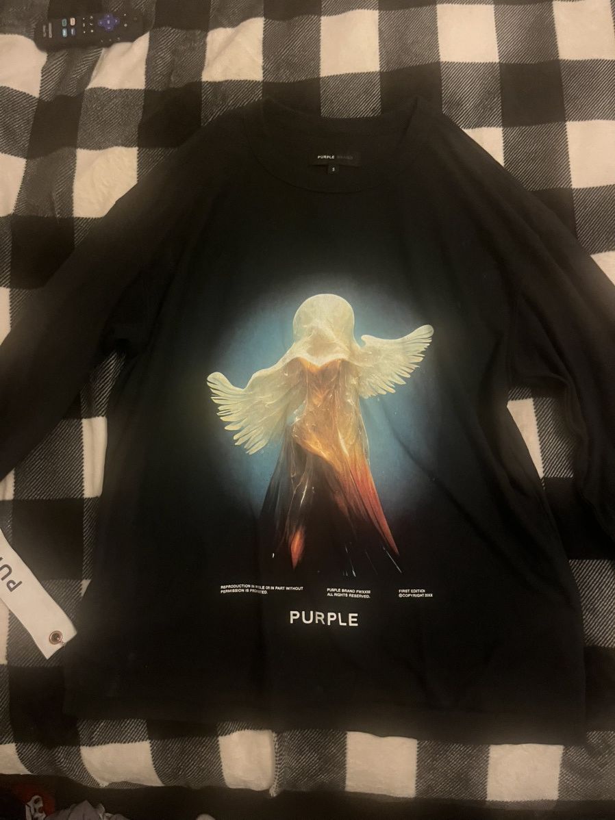 Purple Brand Angel Long Sleeve Graphic T-Shirt Size US S / EU 44-46 / 1 - 5 Thumbnail