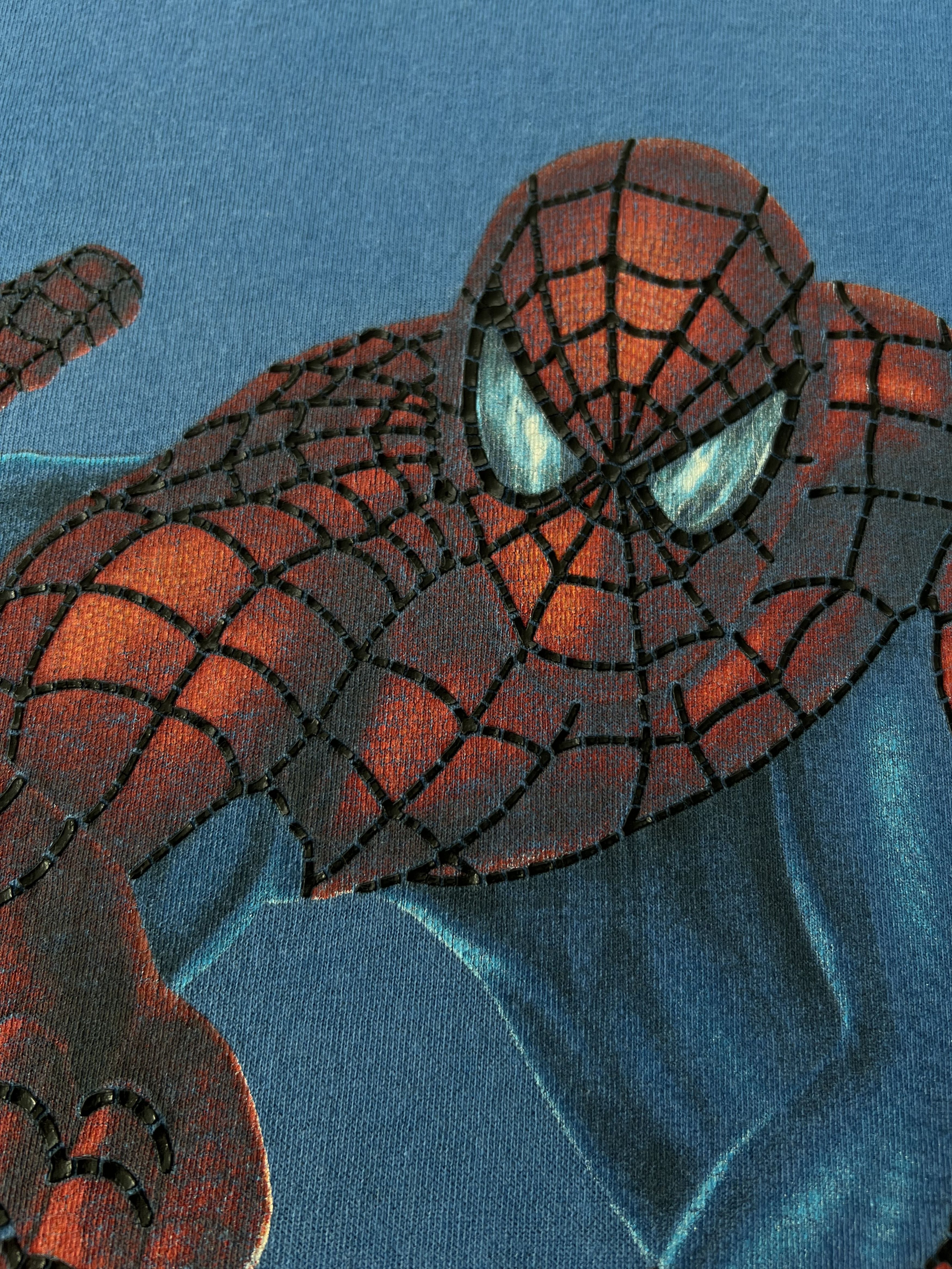 Marvel Comics Vintage 2000s Spider Man Marvel Comics Cartoon Blue T-shirt Size US L / EU 52-54 / 3 - 4 Thumbnail