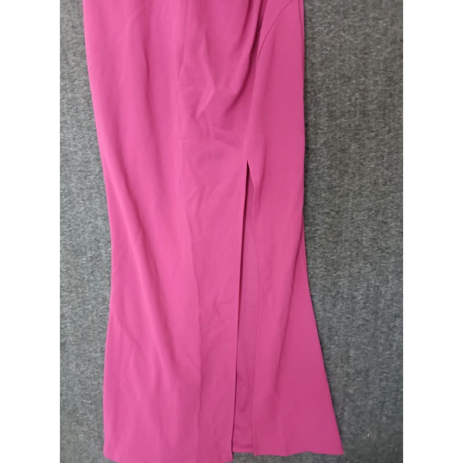 Pinko WOOSEA Pink Sleeveless V-Neck Long Dress for Women M - Evening Cocktail Dress, Formal, Party, Zipper Closure, Polyester Spandex, Solid Pattern Size M / US 6-8 / IT 42-44 - 7 Thumbnail