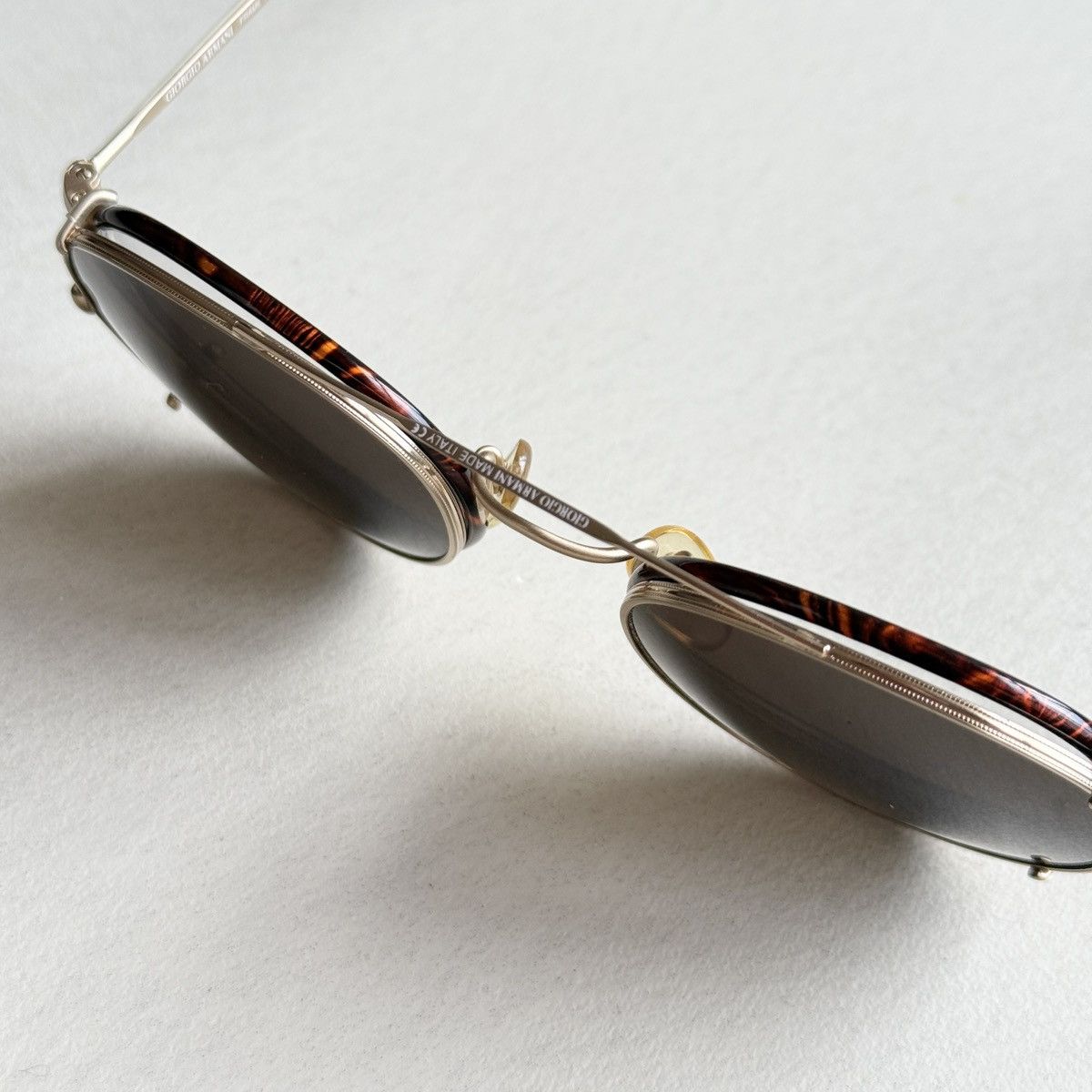 Giorgio Armani Giorgio Armani Vintage Glasses with Clip-on Sunglasses Size ONE SIZE - 12 Thumbnail