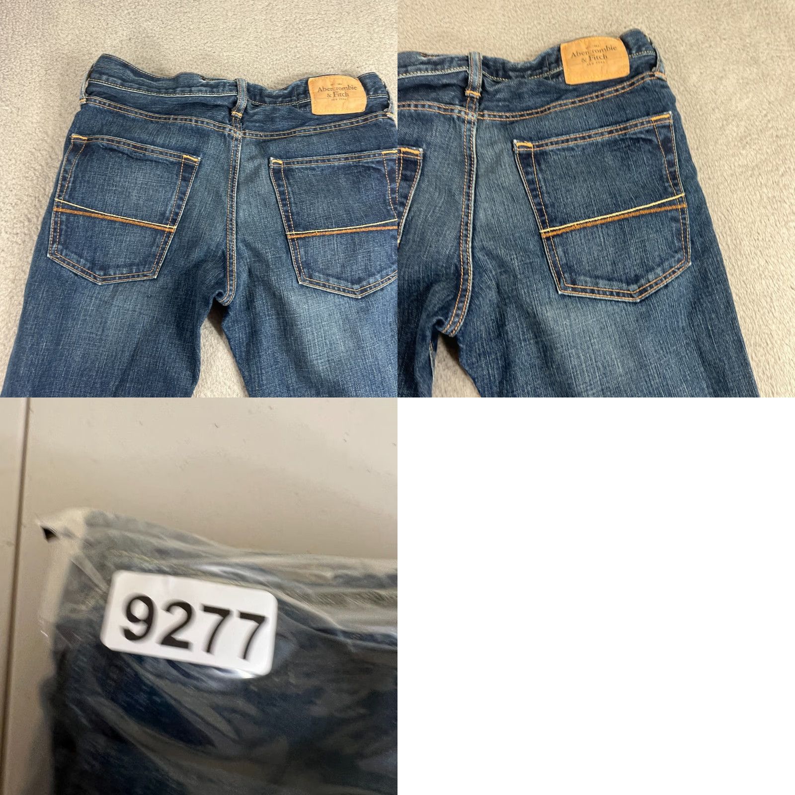 Abercrombie & Fitch VINTAGE Abercrombie & Fitch Baxter Jeans Mens Size 31x30 Slim Boot 5-Pocket Denim Blue Distressed Low Rise Slim Bootcut Regular 31 Inseam Mens Size US 31 - 9 Thumbnail
