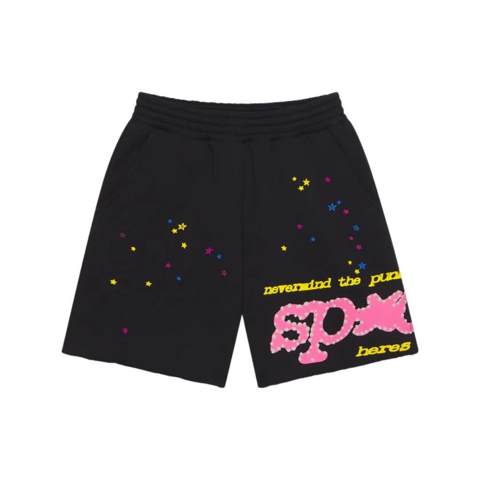 Sp5der Sp5der 'Punk V2' Black Shorts Size US 28 / EU 44 - 1 Preview
