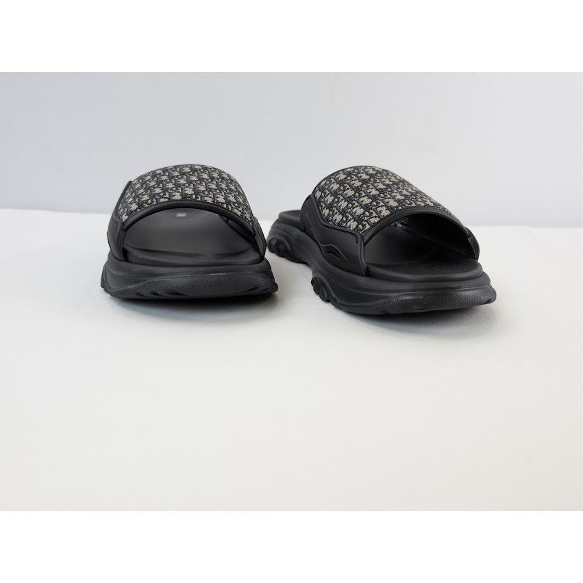 Dior o1rshd1 H-Town Single Band Slipper Sandal in Black / Beige Size US 8 / EU 41 - 5 Thumbnail