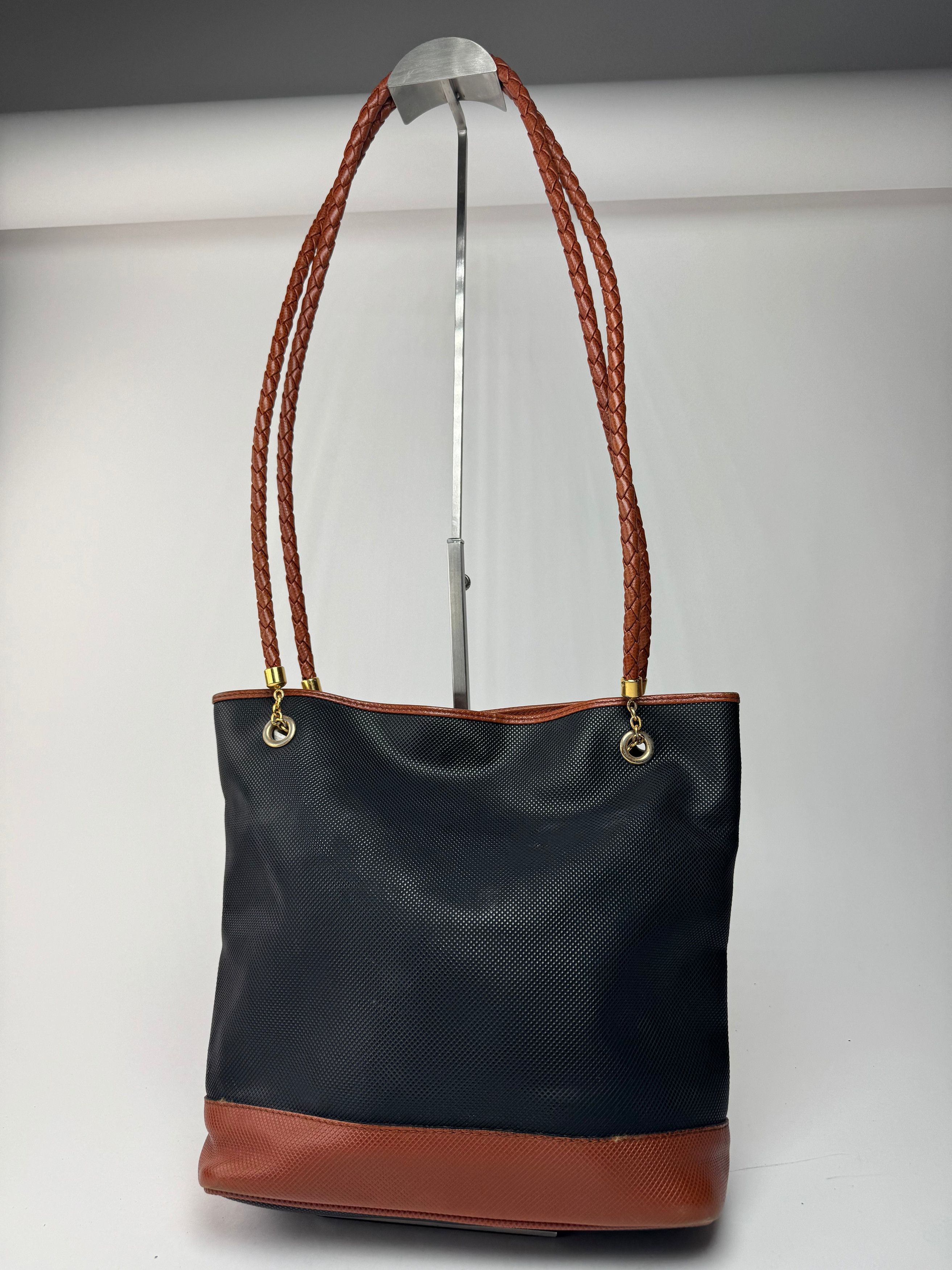 Bottega Veneta Vintage Leather shopper Bag black brown Size ONE SIZE - 1 Thumbnail