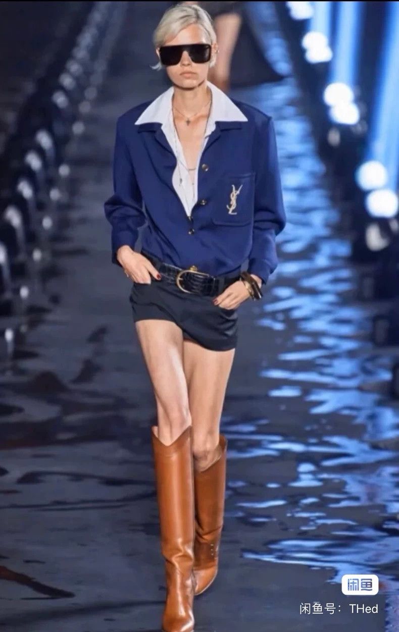 Saint Laurent Paris Saint Laurent Paris 20ss style gold thread YSL logo embroid Size M / US 6-8 / IT 42-44 - 9 Thumbnail