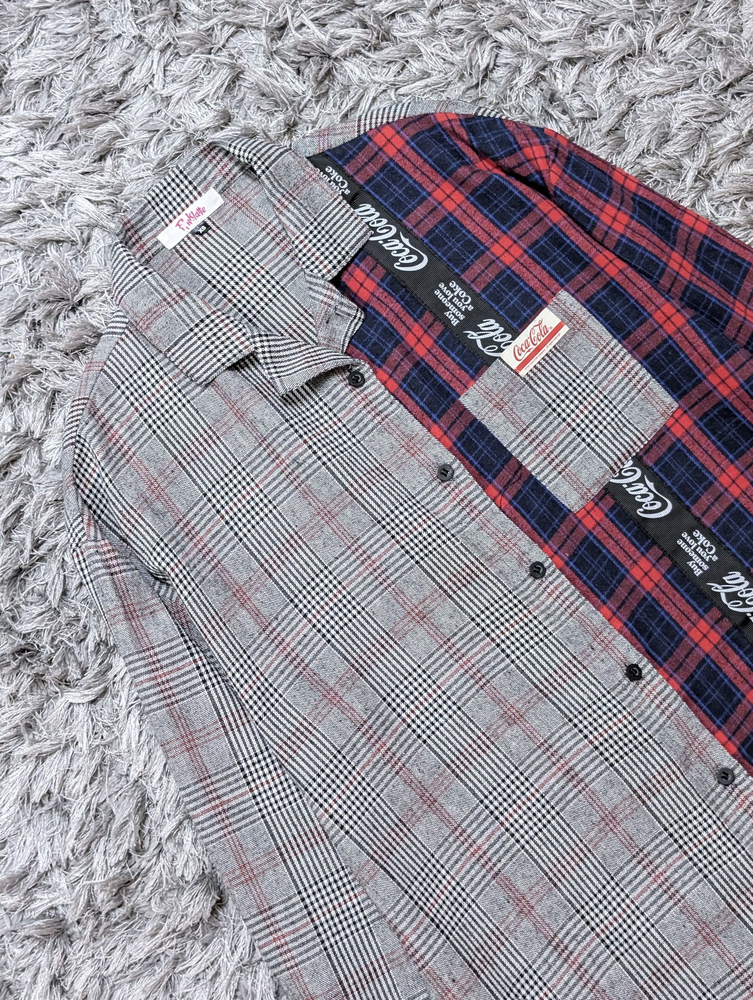 Coca Cola Vintage Pinklatte x Coca Cola Reconstruct Patchwork Shirt Size XS / US 0-2 / IT 36-38 - 4 Thumbnail