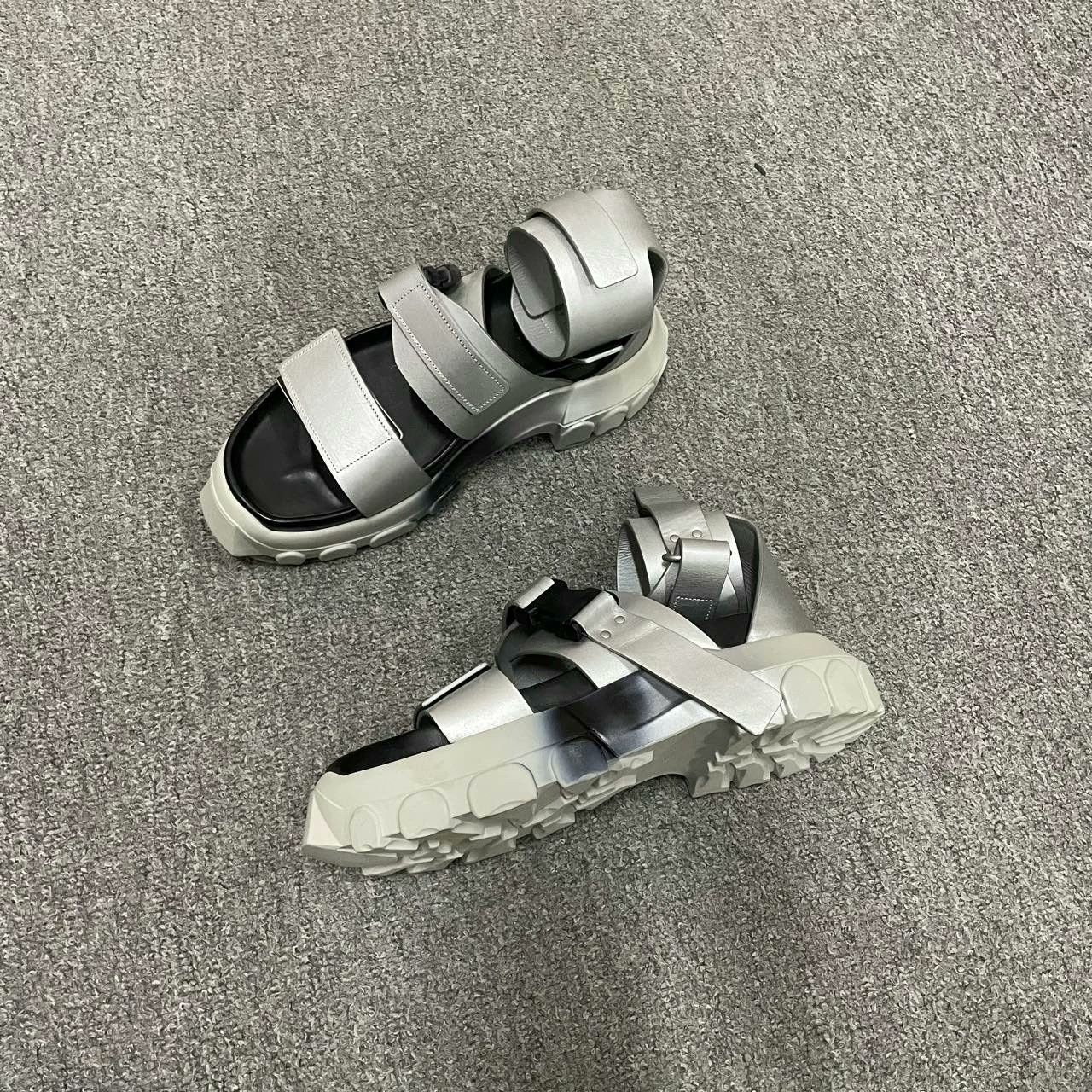 Rick Owens Rick Owens RO Silver Sandals Size US 8 / EU 41 - 1 Thumbnail