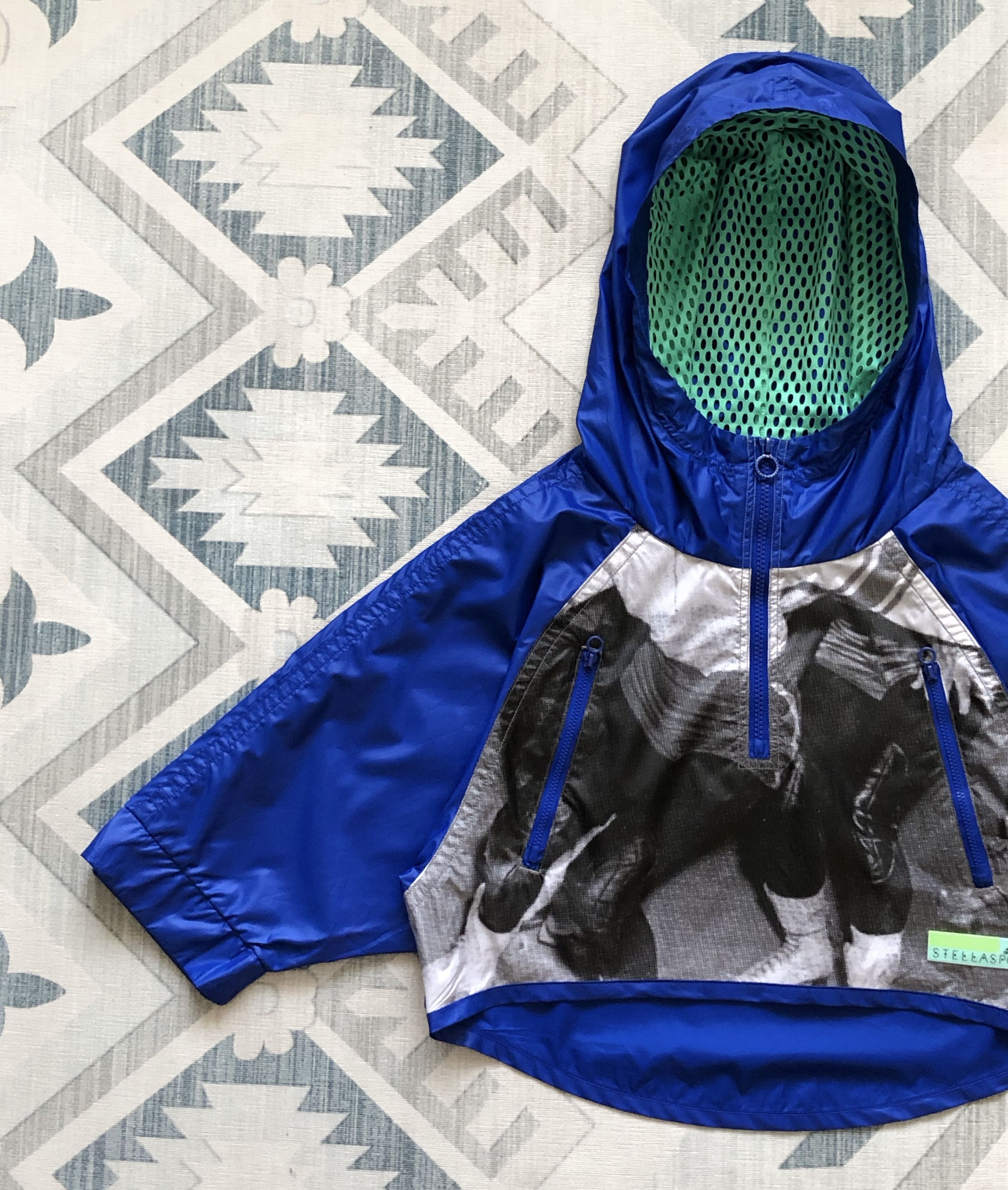 Adidas × Stella McCartney RARE🔥ADIDAS STELLASPORT HALFZIPPER CROP HOODED WINDBREAKER Size S / US 4 / IT 40 - 4 Thumbnail