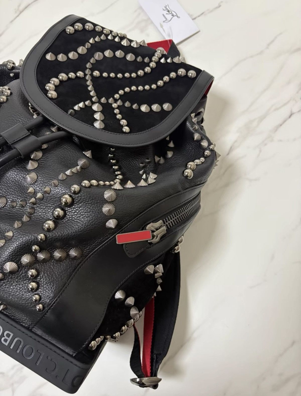 Christian Louboutin Christian Louboutin Black Studded Backpack Size ONE SIZE - 2 Thumbnail