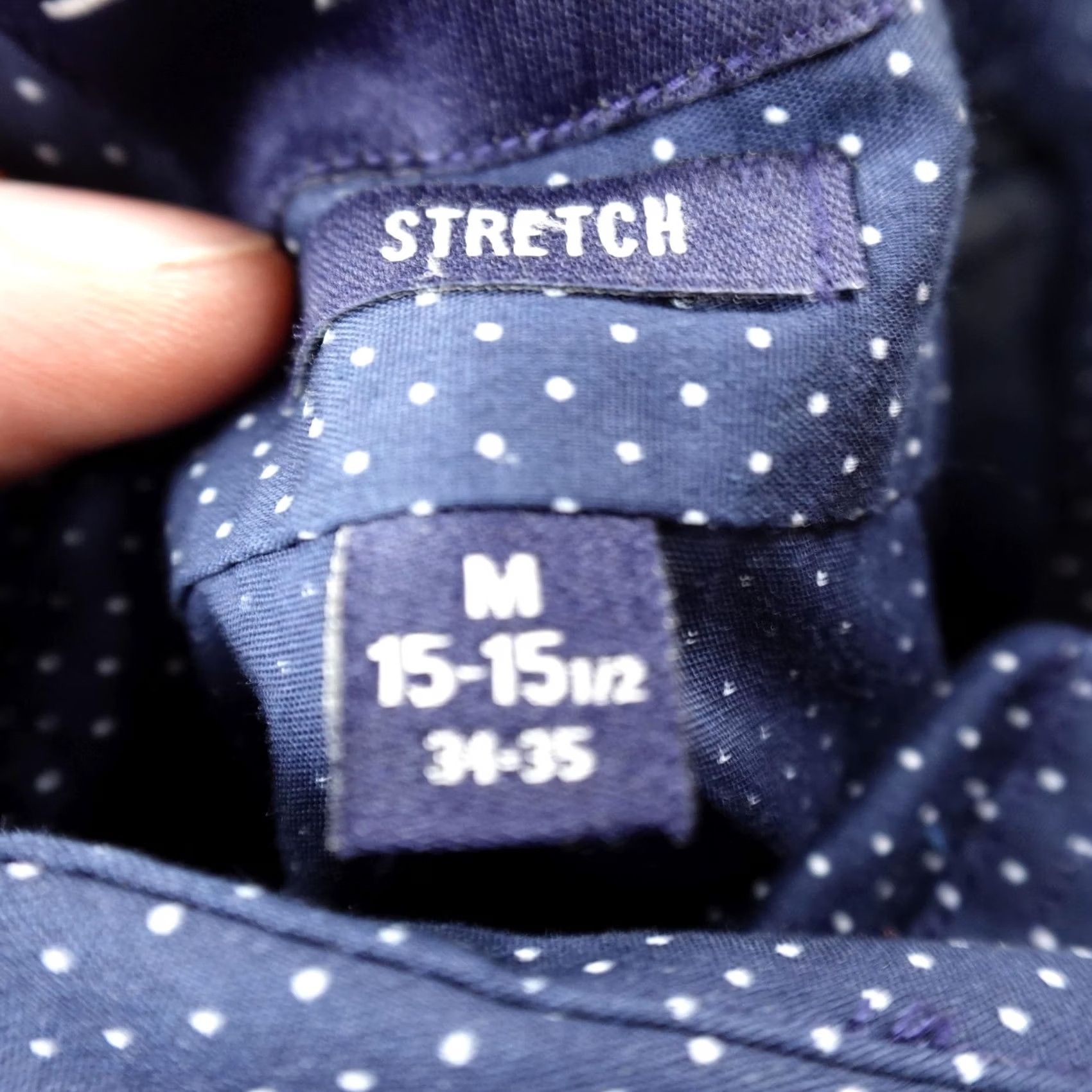 Ben Sherman Ben Sherman Shirt Mens M 15.5 33-34 Blue Polka Dot Long Sleeve Dress Shirt Size 40R - 7 Thumbnail