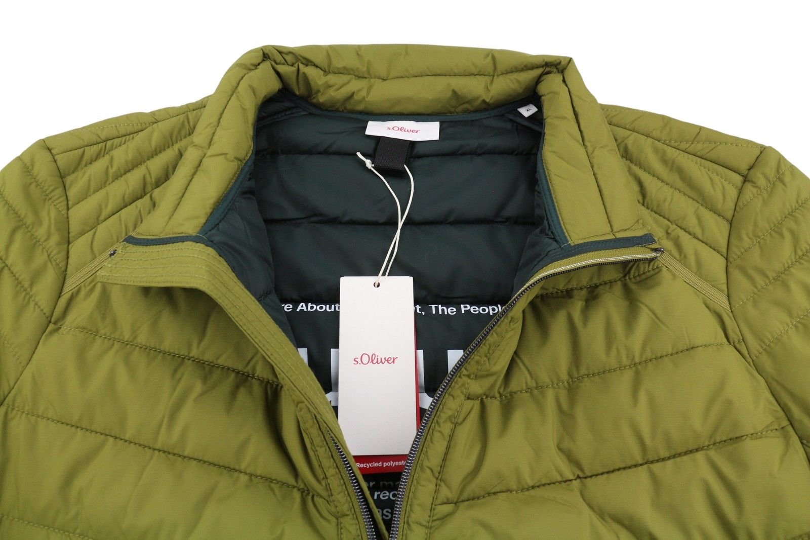 s.Oliver XL Green High Neck Padded Quilted Full Zip 88005 Size US XL / EU 56 / 4 - 7 Thumbnail