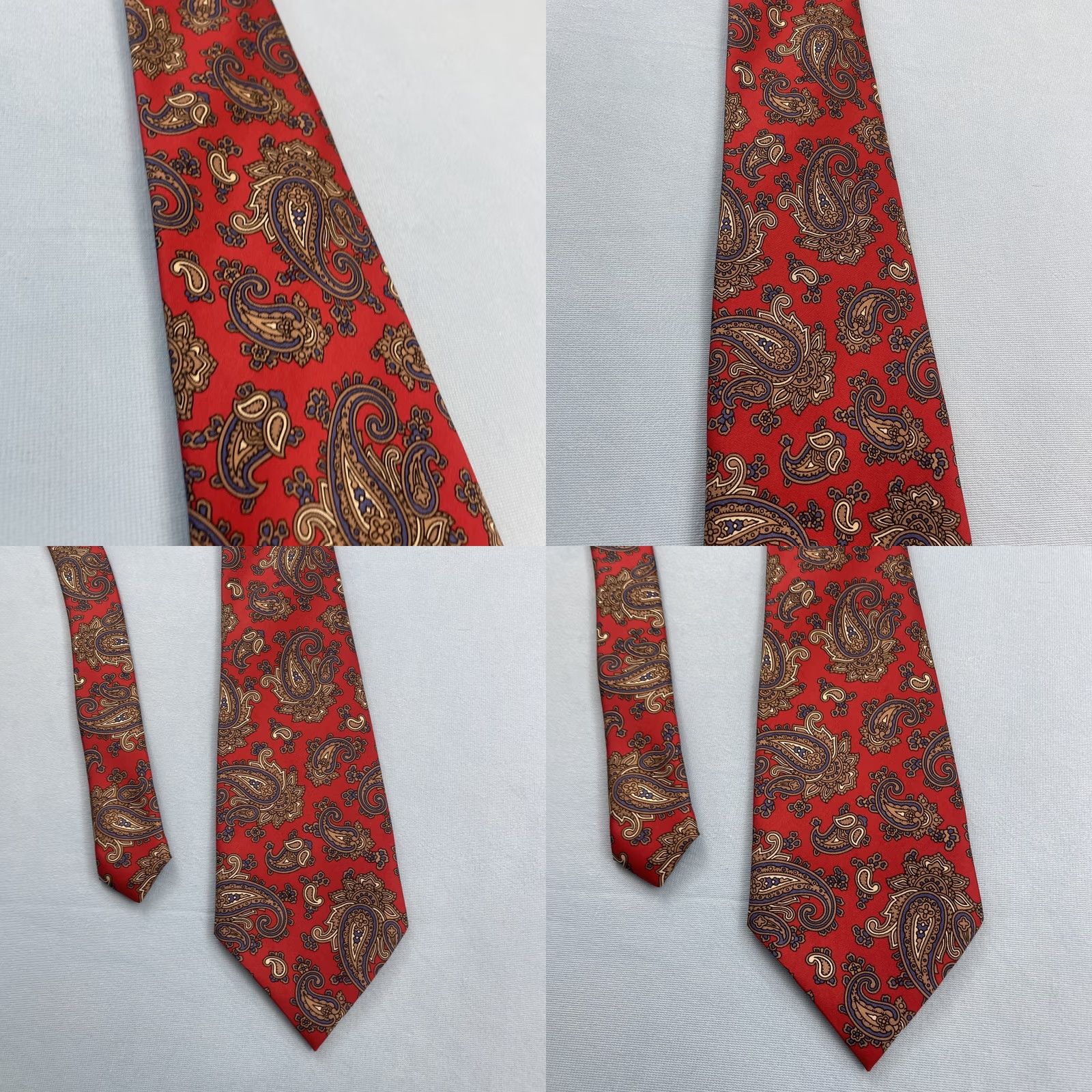 Vintage VINTAGE Christopher Hayes Tie Main Selling Point Paisley Silk Italy Red Blue White Classic 4x59 Mens NeckTie 1980s 1990s Western# Size ONE SIZE - 9 Thumbnail