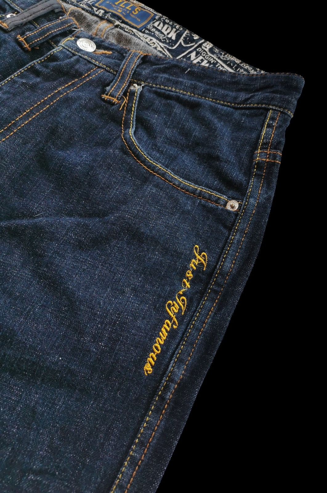 Tribal Streetwear Streetwear Ills Denim Washed Blue Grails Size US 31 - 8 Thumbnail